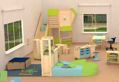 Kletterbett Kinderzimmer